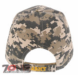 NEW! US ARMY ROUND SIDE ROUND LOGO BASEBALL CAP HAT ACU CAMO