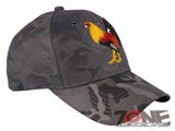 NEW! BIG COCK ROOSTER FIGHT BASEBALL CAP HAT GREY ALL CAMOUFLAGE