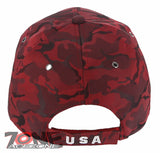 NEW! USA EAGLE FLAG BASEBALL CAP HAT BURGUNDY ALL CAMOUFLAGE
