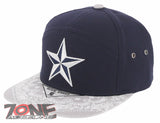 NEW! DALLAS STAR TEXAS FLAT BILL 7 PANEL BANDANA SNAPBACK BASEBALL CAP HAT NAVY