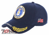 NEW! US AIR FORCE USAF ROUND VETERAN LEAF SHADOW CAP HAT NAVY