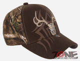 NEW! DEER HUNTER SKULL BUCK OUTDOOR SPORTS BASEBALL CAP HAT BROWN CAMO
