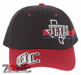 NEW! TEXAS FLAG STAR LONE STAR SIDE LINE SNAPBACK BASEBALL CAP HAT BLACK RED