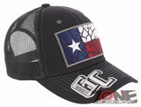 NEW! TEXAS FLAG STAR LONE STAR TRUCKER SNAPBACK BASEBALL CAP HAT BLACK