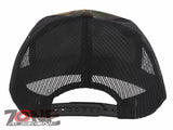 7 PANEL FLAT BILL SNAPBACK TRUCKER BASEBALL CAP HAT GREEN CAMO