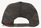 USA FLAG STAR FAUX LEATHER VISOR FLAT BILL BASEBALL CAP HAT CAMOUFLAGE OLIVE