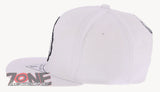 USA SKELETON HAND MIDDLE FINGER COTTON FLAT BILL SNAPBACK BASEBALL CAP HAT WHITE