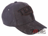 TEXAS SKULL BULL HEAD LONE STAR STATE BASEBALL CAP HAT CAMOUFLAGE GRAY