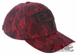 TEXAS SKULL BULL HEAD LONE STAR STATE BASEBALL CAP HAT CAMOUFLAGE RED