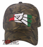NEW! HECHO EN MEXICO MEXICAN EAGLE BASEBALL CAP HAT CAMOUFLAGE OLIVE