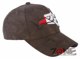 NEW! HECHO EN MEXICO MEXICAN EAGLE BASEBALL CAP HAT CAMOUFLAGE BROWN