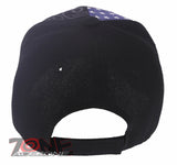 NEW! BIG TRUCK TRUCKER USA FLAG BASEBALL CAP HAT BLACK
