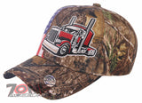 NEW! BIG TRUCK TRUCKER USA FLAG BASEBALL CAP HAT HUNTING CAMO