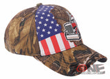 NEW! BIG TRUCK TRUCKER USA FLAG BASEBALL CAP HAT HUNTING CAMO