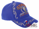 NEW! TEXAS COW SKULL BULL HEAD LONE STAR STATE FLAG BASEBALL CAP HAT ROYAL BLUE