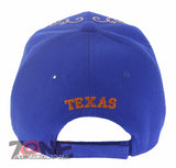 NEW! TEXAS COW SKULL BULL HEAD LONE STAR STATE FLAG BASEBALL CAP HAT ROYAL BLUE