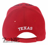 NEW! TEXAS COW SKULL BULL HEAD LONE STAR STATE FLAG BASEBALL CAP HAT RED