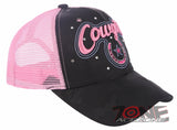NEW! RODEO COWGIRL STAR STONES MESH TRUCKER BALL CAP HAT PINK CAMOUFLAGE BLACK