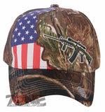 NEW! MACHINE GUN USA FLAG AR-15 SKULL SKELETON BASEBALL CAP HAT HUNTING CAMO