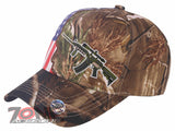 NEW! MACHINE GUN USA FLAG AR-15 SKULL SKELETON BASEBALL CAP HAT HUNTING CAMO