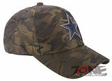 NEW! TEXAS DALLAS FAUX LEATHER STAR BASEBALL CAP HAT CAMOUFLAGE OLIVE