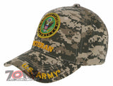 NEW! US ARMY VETERAN ROUND SIDE SHADOW BALL CAP HAT ACU CAMO