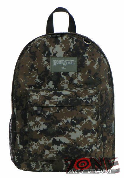NEW BACKPACK EAST WEST USA BC101S CAMOUFLAGE MILITARY 16.5" DIGITAL GREEN ACU