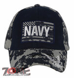 NEW! US NAVY USN USA FLAG STAR BALL CAP HAT ACU NAVY CAMO