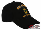 NEW! US ARMY MSG RETIRED BALL CAP HAT BLACK