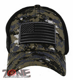 NEW! USA FLAG MILITARY TACTICAL DETACHABLE BASEBALL CAP HAT GREEN ACU CAMO