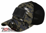 NEW! USA FLAG MILITARY TACTICAL DETACHABLE BASEBALL CAP HAT GREEN ACU CAMO