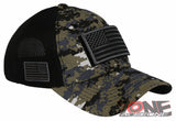 NEW! USA FLAG MILITARY TACTICAL DETACHABLE BASEBALL CAP HAT GREEN ACU CAMO