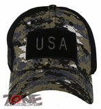 NEW! USA FLAG MILITARY TACTICAL DETACHABLE BASEBALL CAP HAT GREEN ACU CAMO