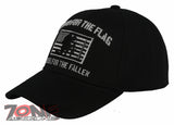 NEW! USA STAND FOR THE FLAG KNEEL FOR THE FALLEN BALL CAP HAT BLACK