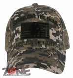 NEW! USA STAND FOR THE FLAG KNEEL FOR THE FALLEN BALL CAP HAT ACU CAMO