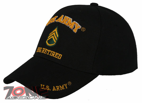 Ssg Cap NEW! US ARMY SSG RETIRED BALL CAP HAT BLACK – AceZone.com