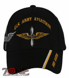 NEW! US ARMY AVIATION BALL CAP HAT BLACK