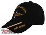 NEW! US ARMY AVIATION BALL CAP HAT BLACK