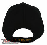 NEW! VIETNAM VETERAN POW MIA BALL CAP HAT BLACK