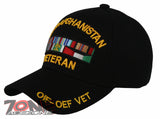 NEW! IRAQ-AFGHANISTAN VETERAN RIBBON BALL CAP HAT BLACK