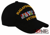 NEW! IRAQ-AFGHANISTAN VETERAN RIBBON BALL CAP HAT BLACK