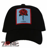 NEW! LA ROSA LOTERIA THE ROSE MEXICO BALL CAP HAT BLACK