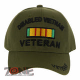 NEW! DISABLED VIETNAM VETERAN BALL CAP HAT OLIVE