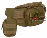East West USA Molle Tactical Utility Travel Fanny Waist Pack RF104 TAN