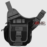 East West USA Hiking Tactical Shoulder Sling Trail Utility Bag RT511 BLACK