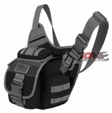 East West USA Hiking Tactical Shoulder Sling Trail Utility Bag RT511 BLACK