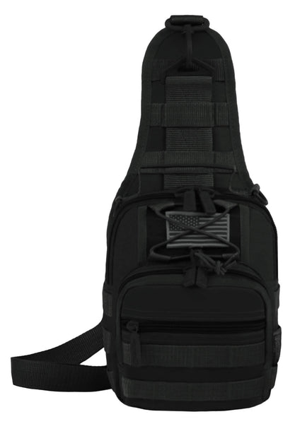 East West USA Tactical Sling Chest Pack Shoulder Utility Bag RT514 BLACK
