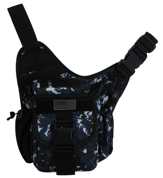 East West USA Hiking Tactical Shoulder Sling Trail Utility Bag RTC511 NAVY ACU