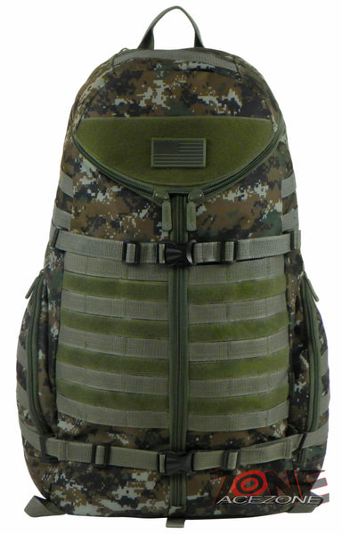 East West USA Tactical Molle Military Assault Hunting Backpack RTC516 GREEN ACU